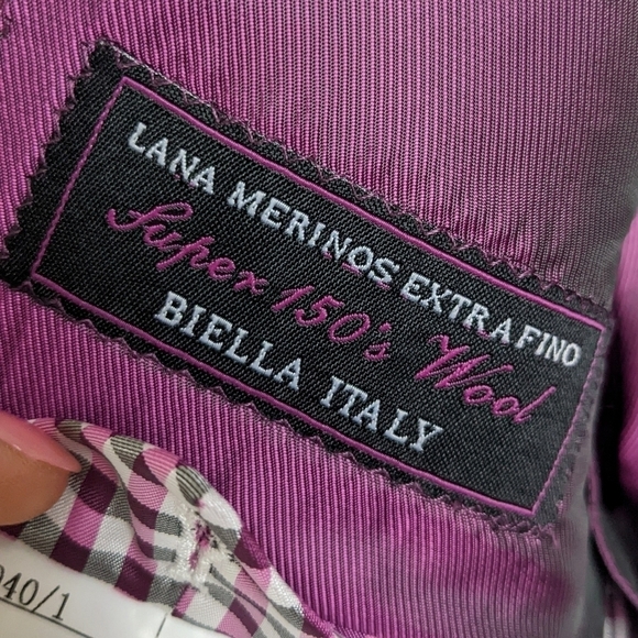 TIGLIO Luxe Slim Fit Grey Wool Blazer 40S - Picture 8 of 8